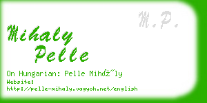 mihaly pelle business card